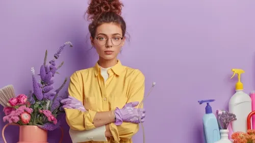 expert-cleaning-woman-with-supplies-pastel-purple-background_1275373-928